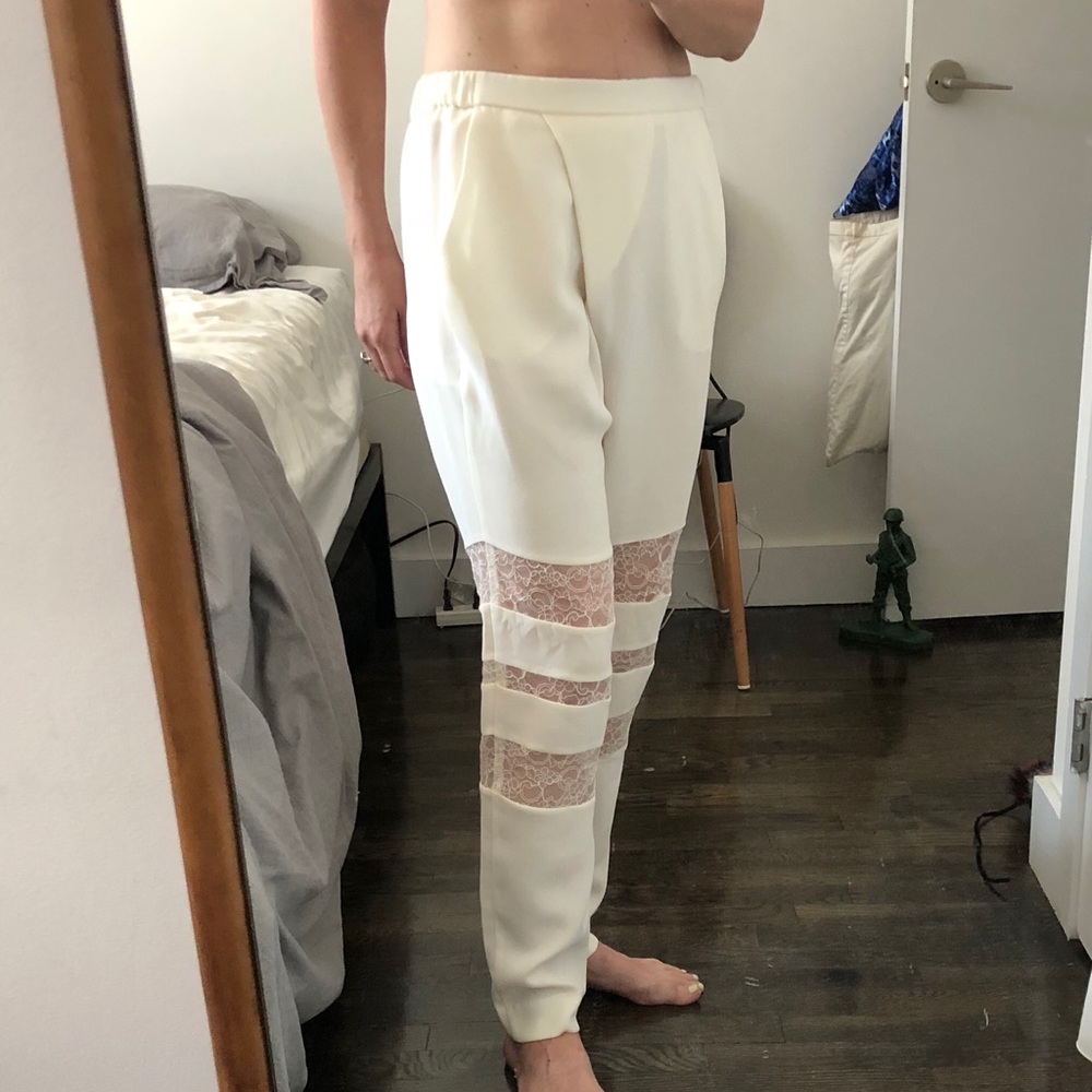 Maje cream trousers